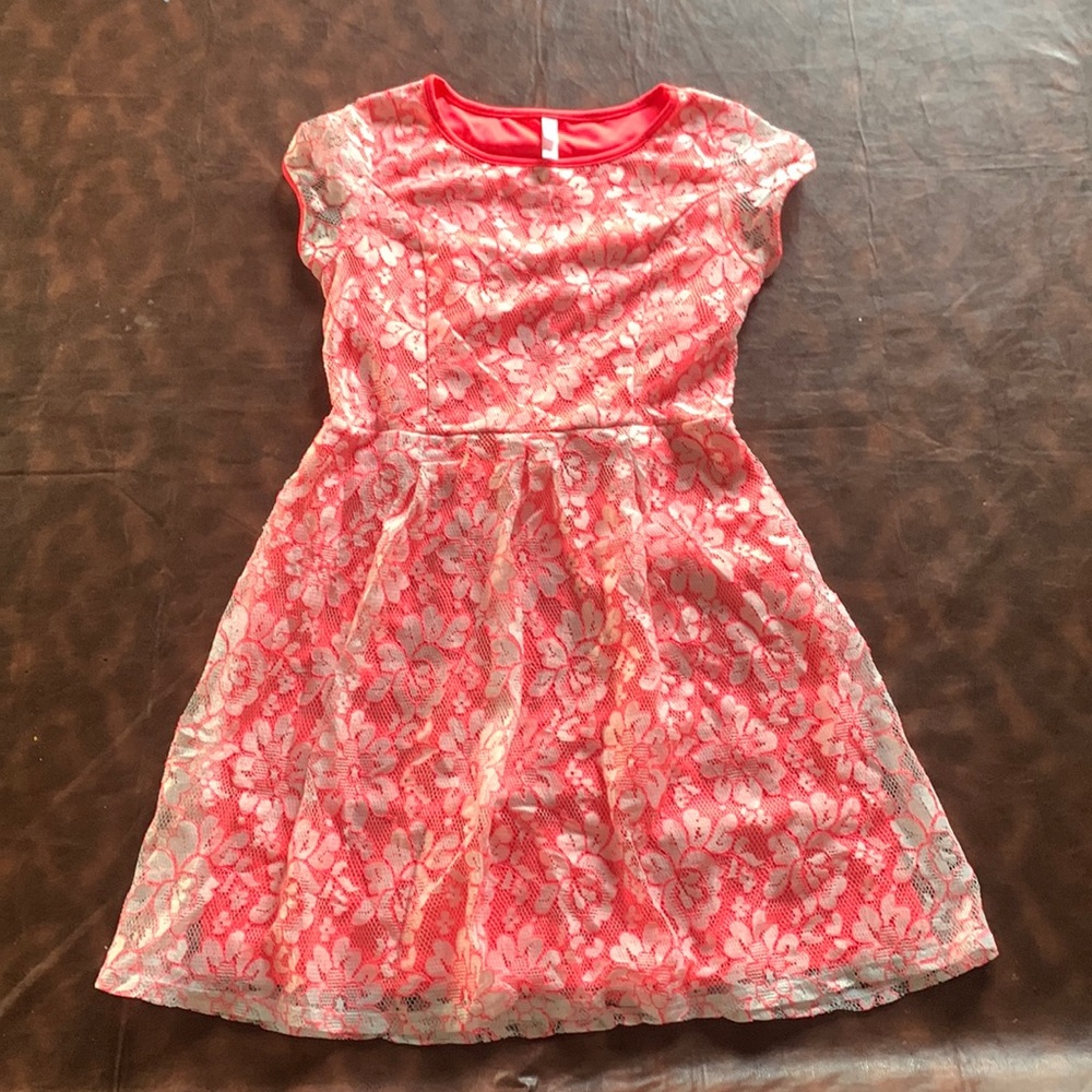 Xhilaration Girls XL Neon Pink Dress